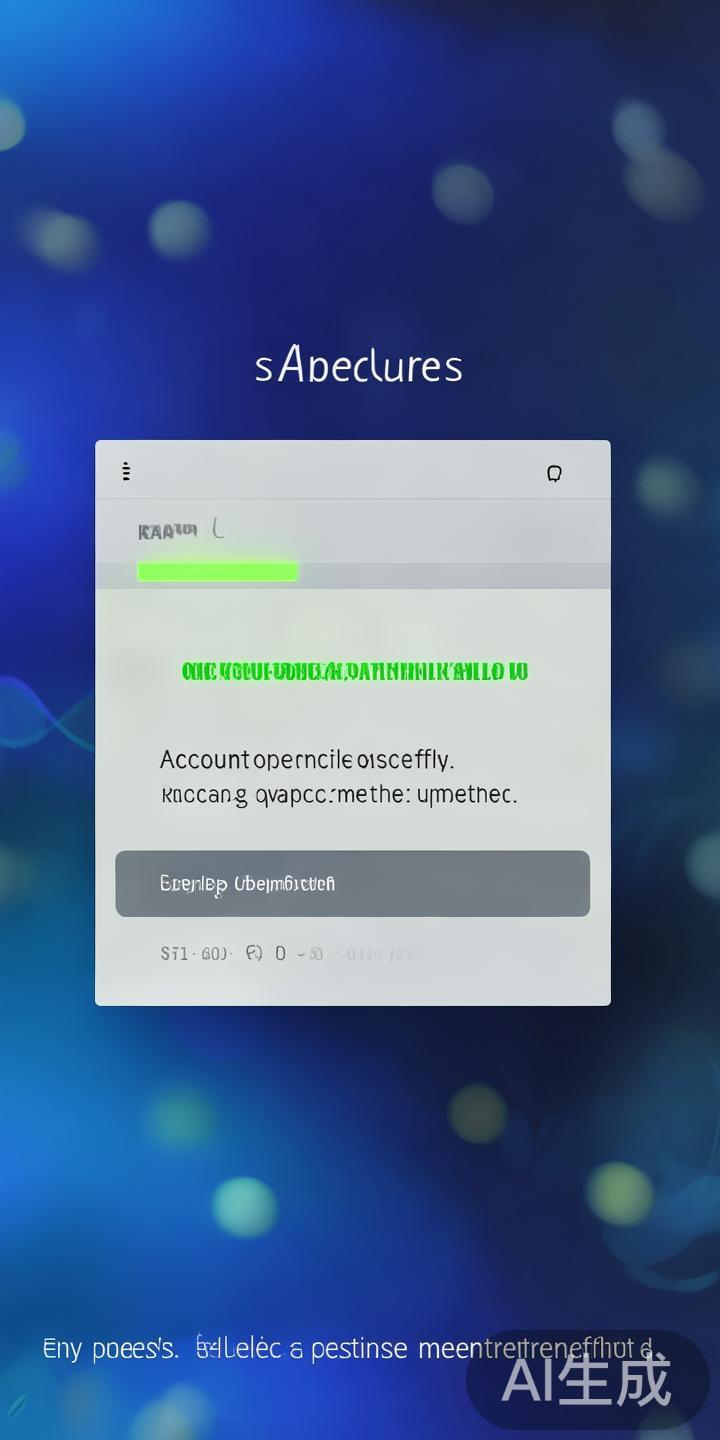 确认开户成功：完成充值后，系统会显示账户状态及余额